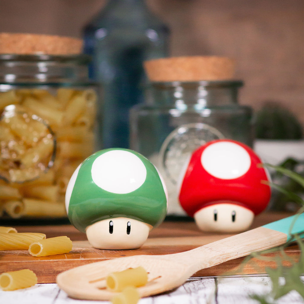 Imagen del producto Super Mario - Super Hongo y 1 UP Hongo Salero & Pimentero