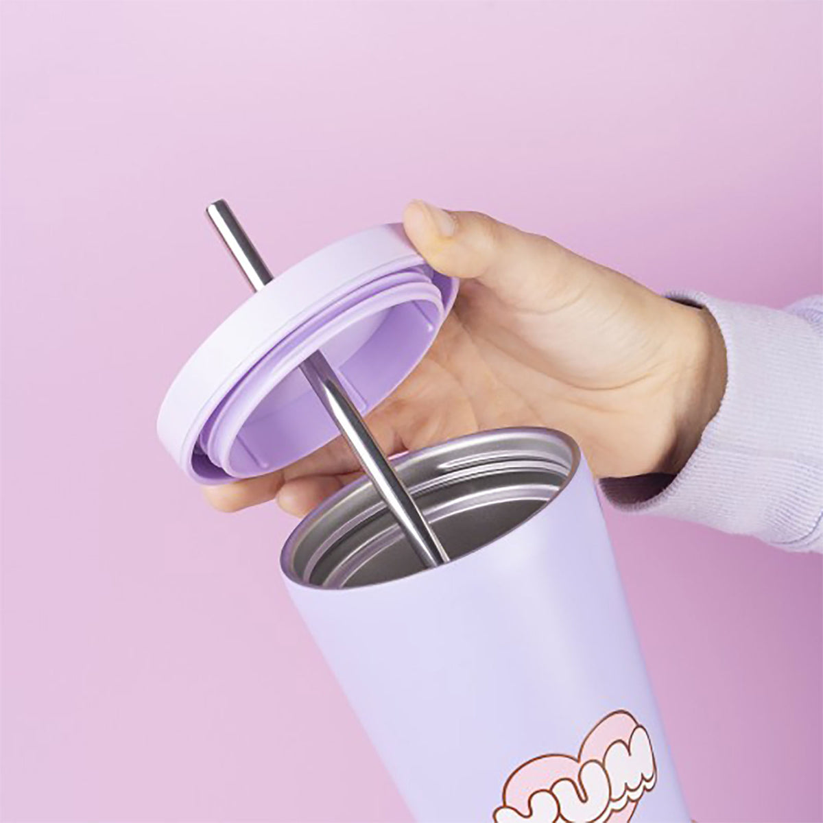 Imagen del producto Pusheen - Disfruta de cada día vaso con pajita