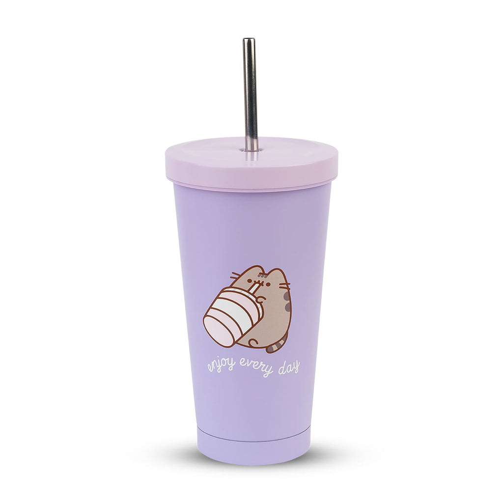 Imagen del producto Pusheen - Disfruta de cada día vaso con pajita