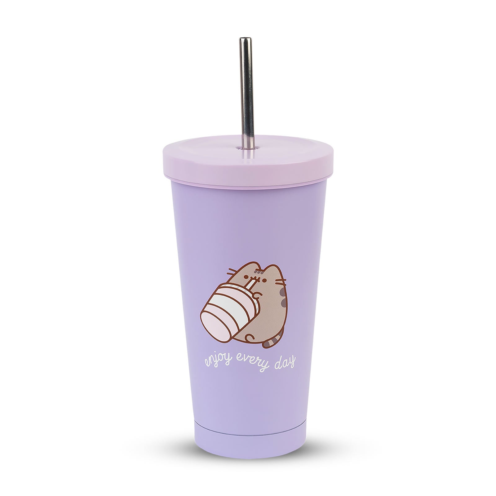 Imagen del producto Pusheen - Disfruta de cada día vaso con pajita
