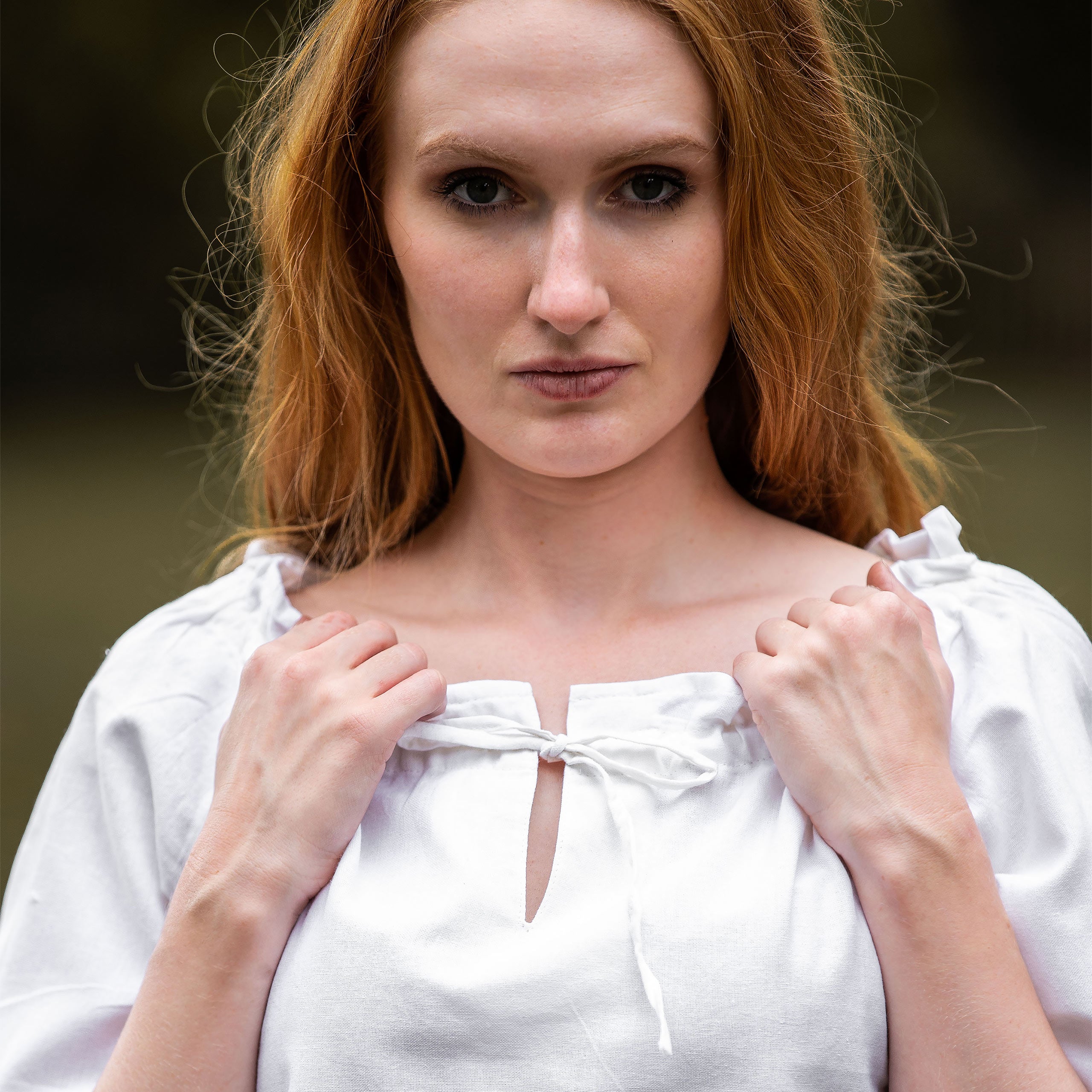 Imagen del producto Blusa medieval de manga corta Vera blanca