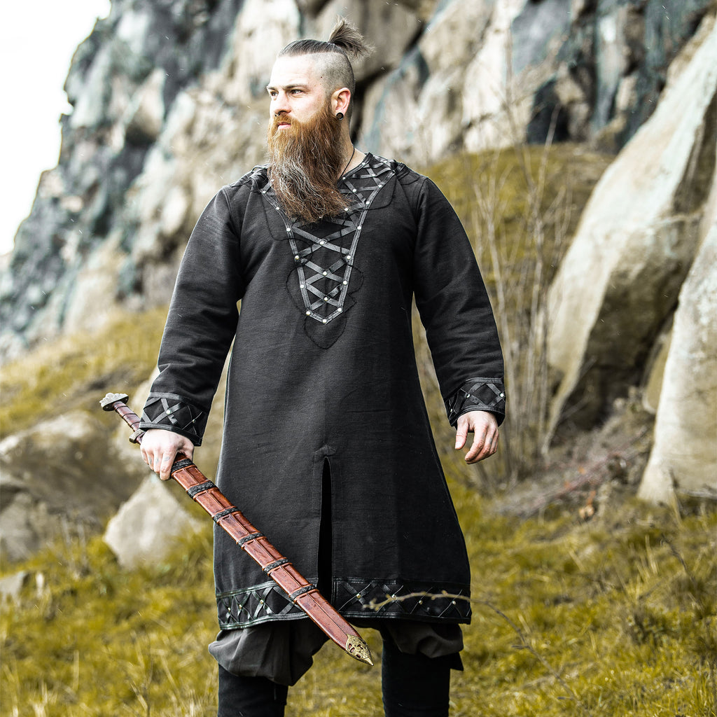 Imagen del producto Túnica vikinga medieval negra