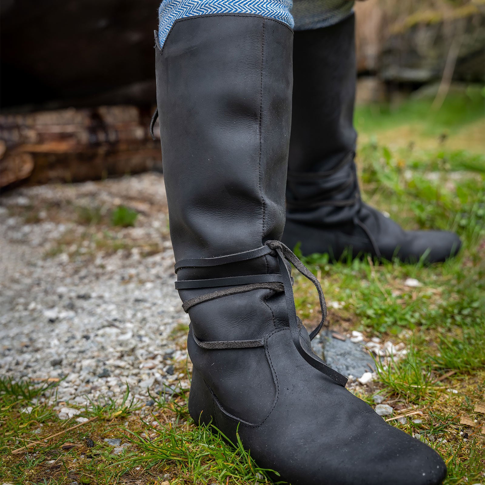 Imagen del producto Botas vikingas medievales con cordones