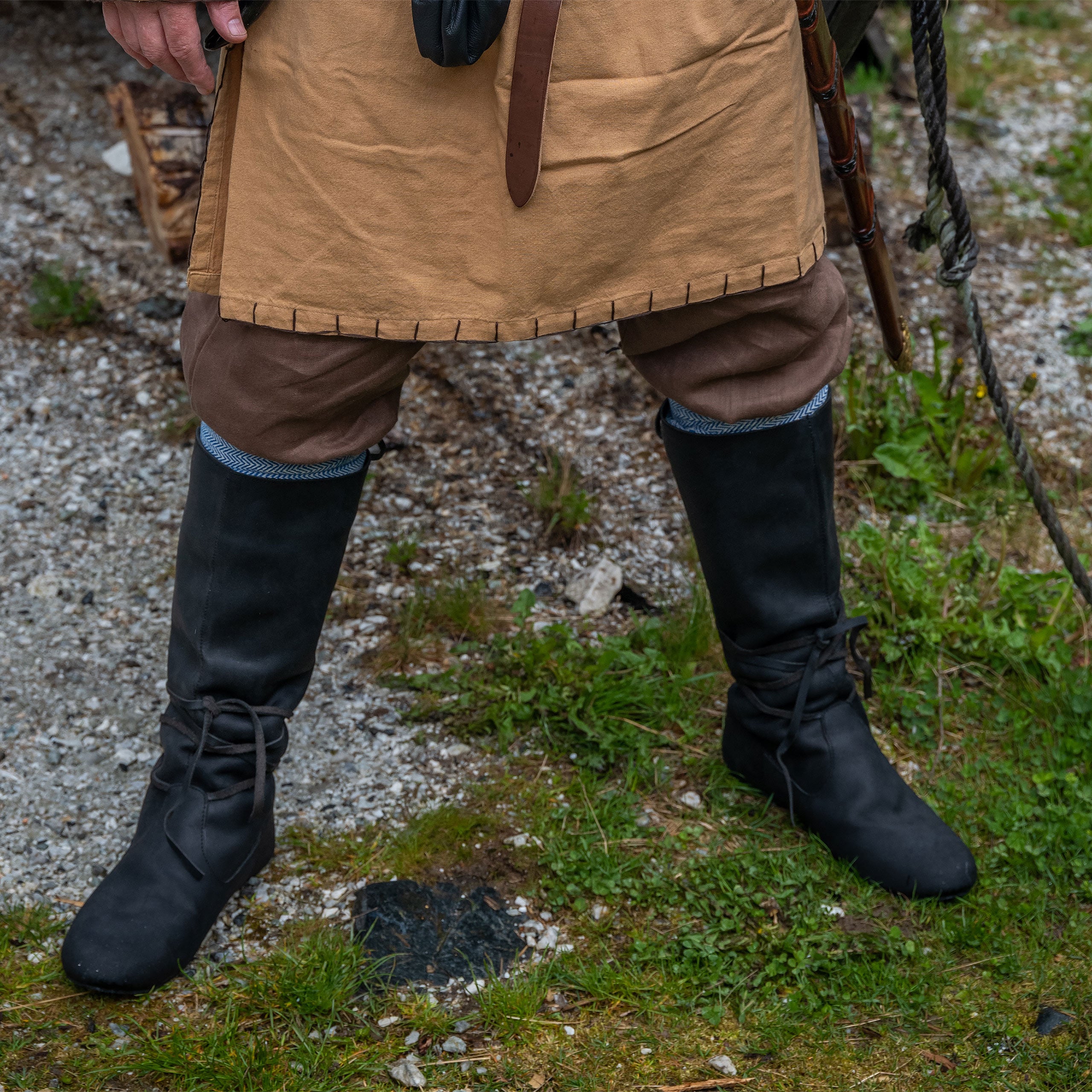 Imagen del producto Botas vikingas medievales con cordones