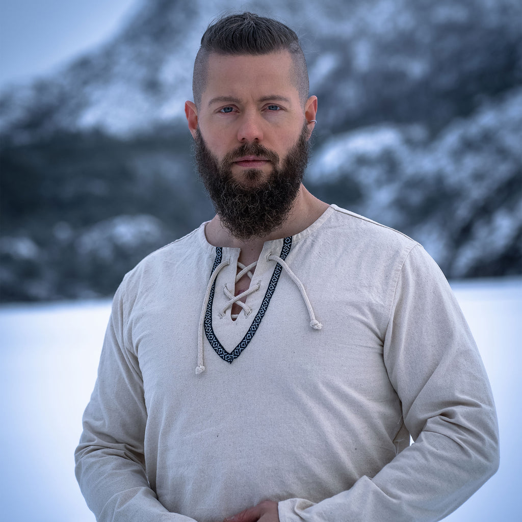 Imagen del producto Camisa medieval con borde natural