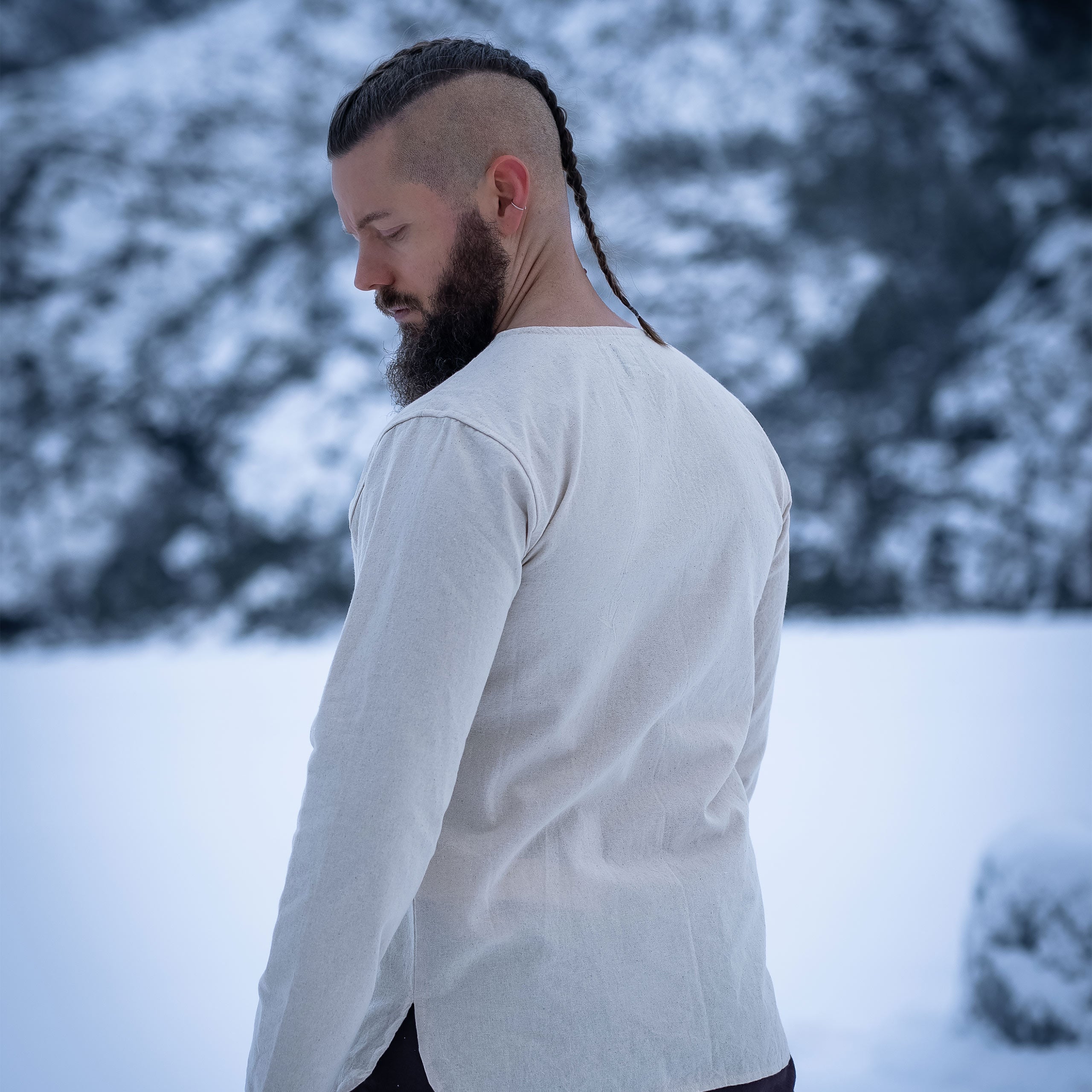 Imagen del producto Camisa medieval con cordones natural
