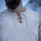 Imagen del producto Camisa medieval con cordones natural