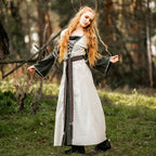 Imagen del producto Vestido medieval con cordones verde-natural