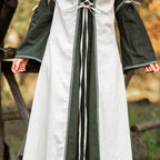 Imagen del producto Vestido medieval con cordones verde-natural
