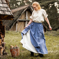 Imagen del producto Falda medieval de doble capa azul-beige