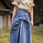 Imagen del producto Falda medieval de doble capa azul-beige
