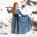 Imagen del producto Vestido medieval de lino azul