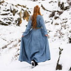 Imagen del producto Vestido medieval de lino azul