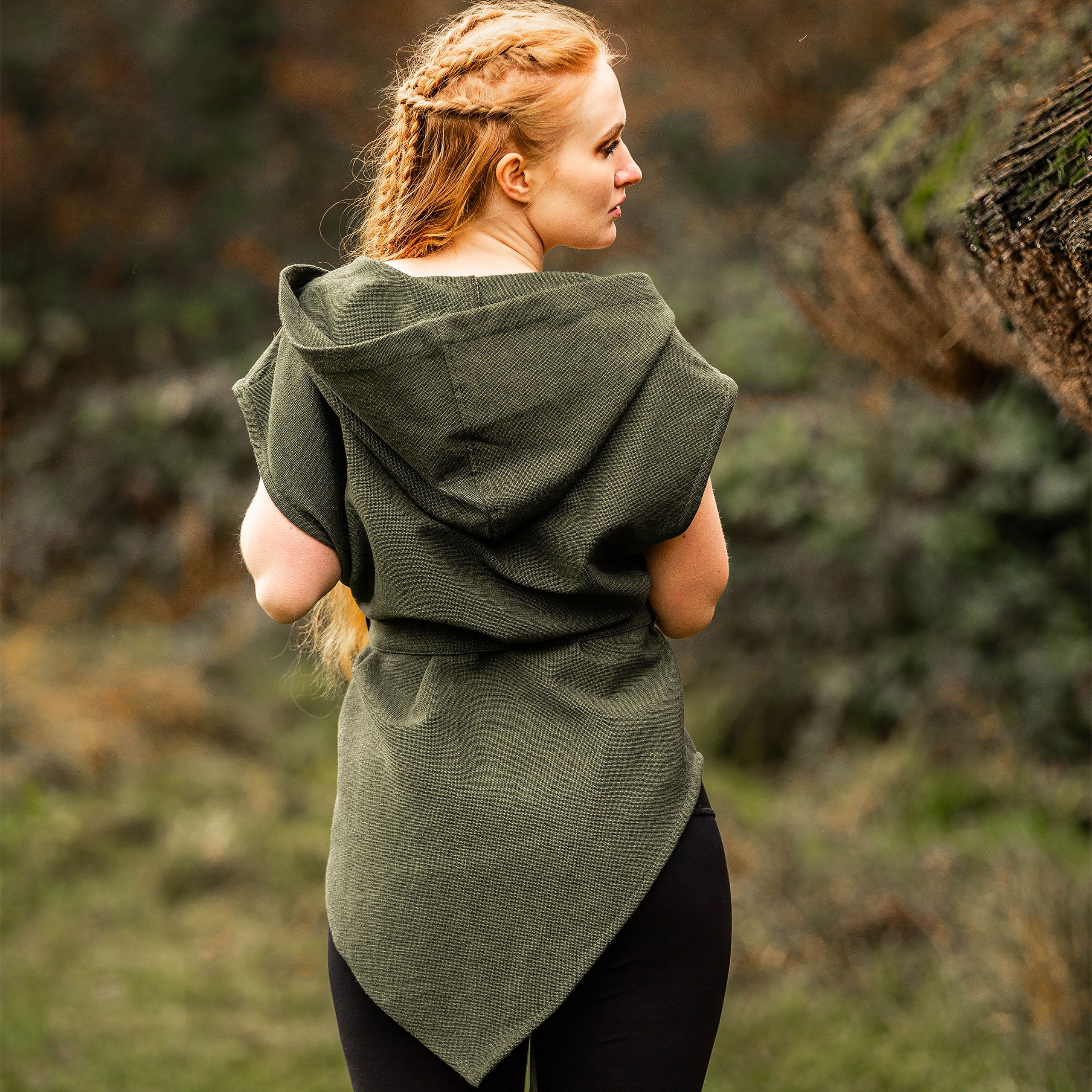 Imagen del producto Túnica Medieval de Manga Corta con Cinturón Verde