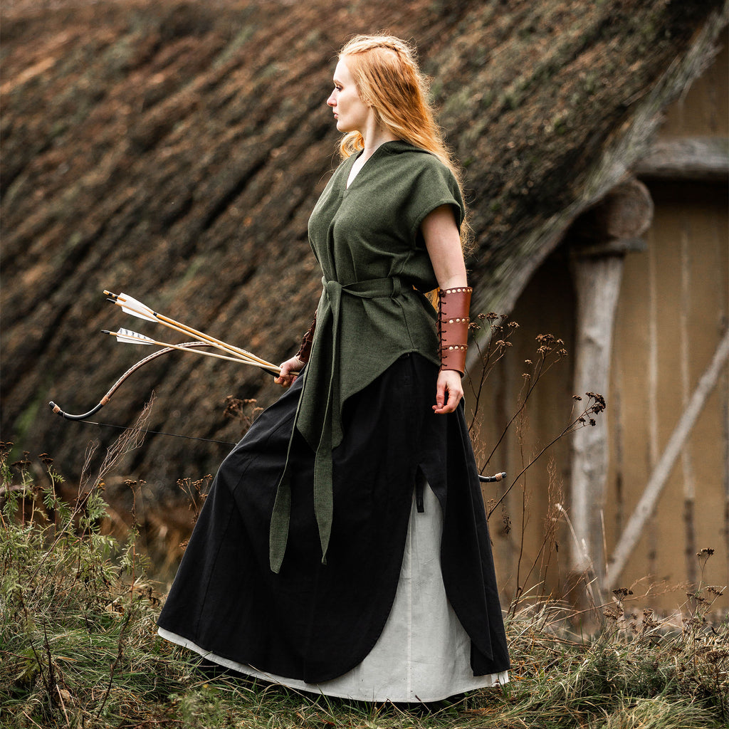 Imagen del producto Túnica Medieval de Manga Corta con Cinturón Verde
