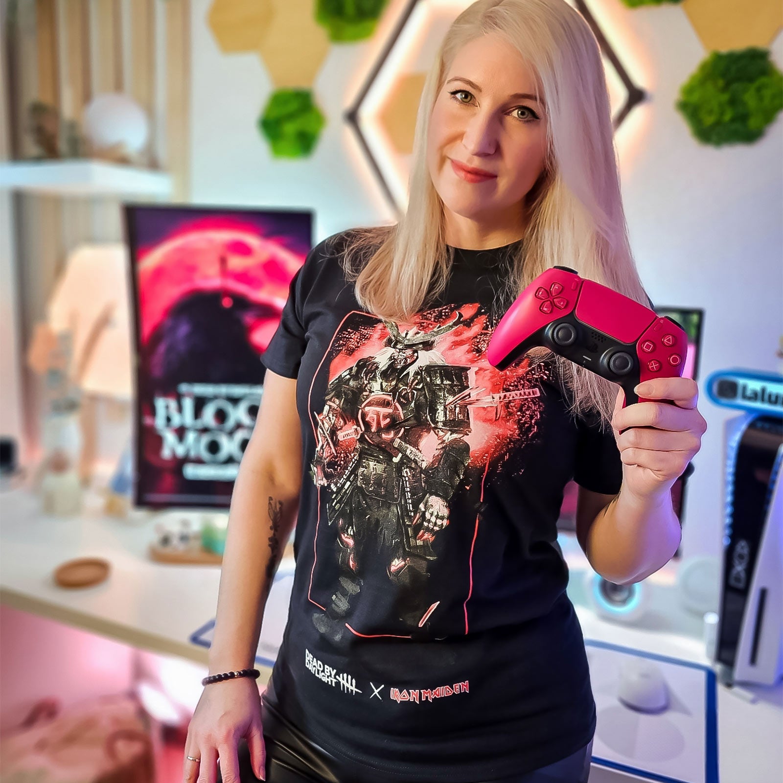 Imagen del producto Dead by Daylight x Iron Maiden - Oni Samurai Eddie Killer Camiseta