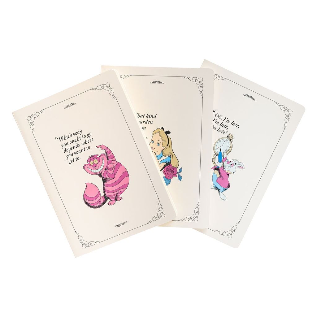 Imagen del producto Alicia en el país de las maravillas - Set de 3 cuadernos