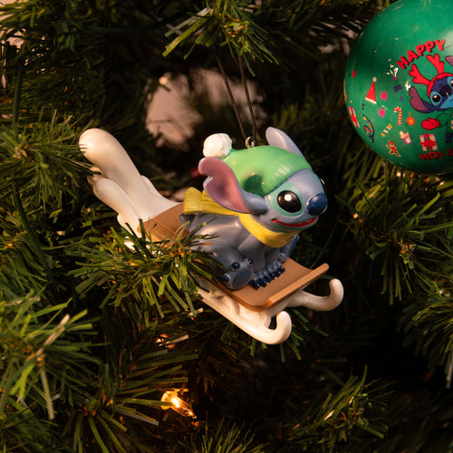 Imagen del producto Stitch con trineo Adorno de árbol de Navidad - Lilo & Stitch