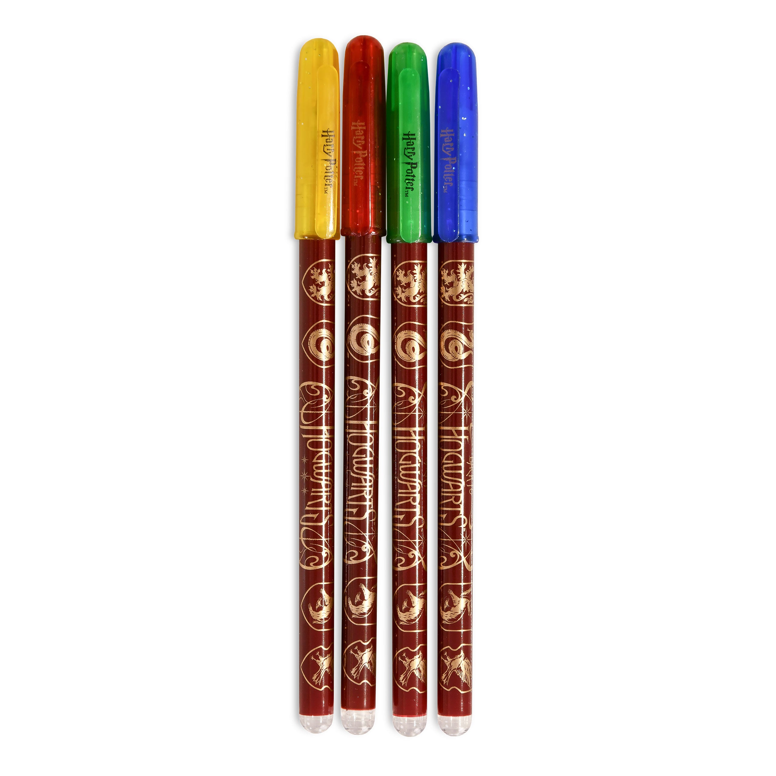 Imagen del producto Harry Potter - Set de 4 bolígrafos de gel con escudos