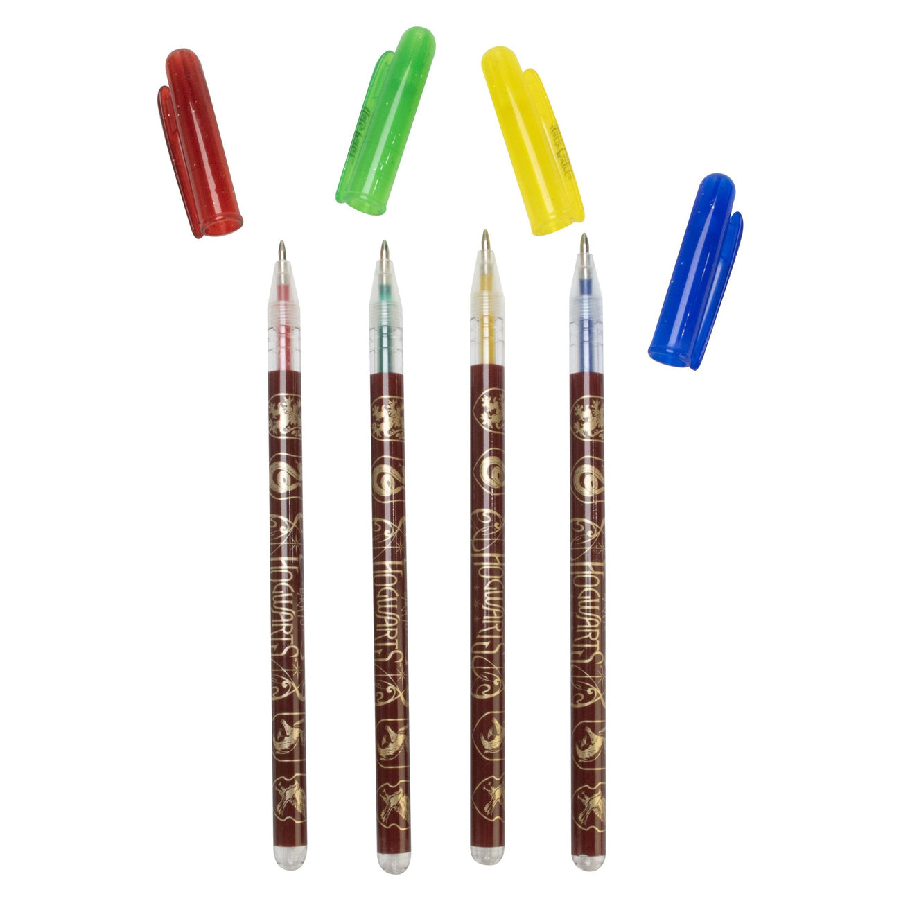 Imagen del producto Harry Potter - Set de 4 bolígrafos de gel con escudos