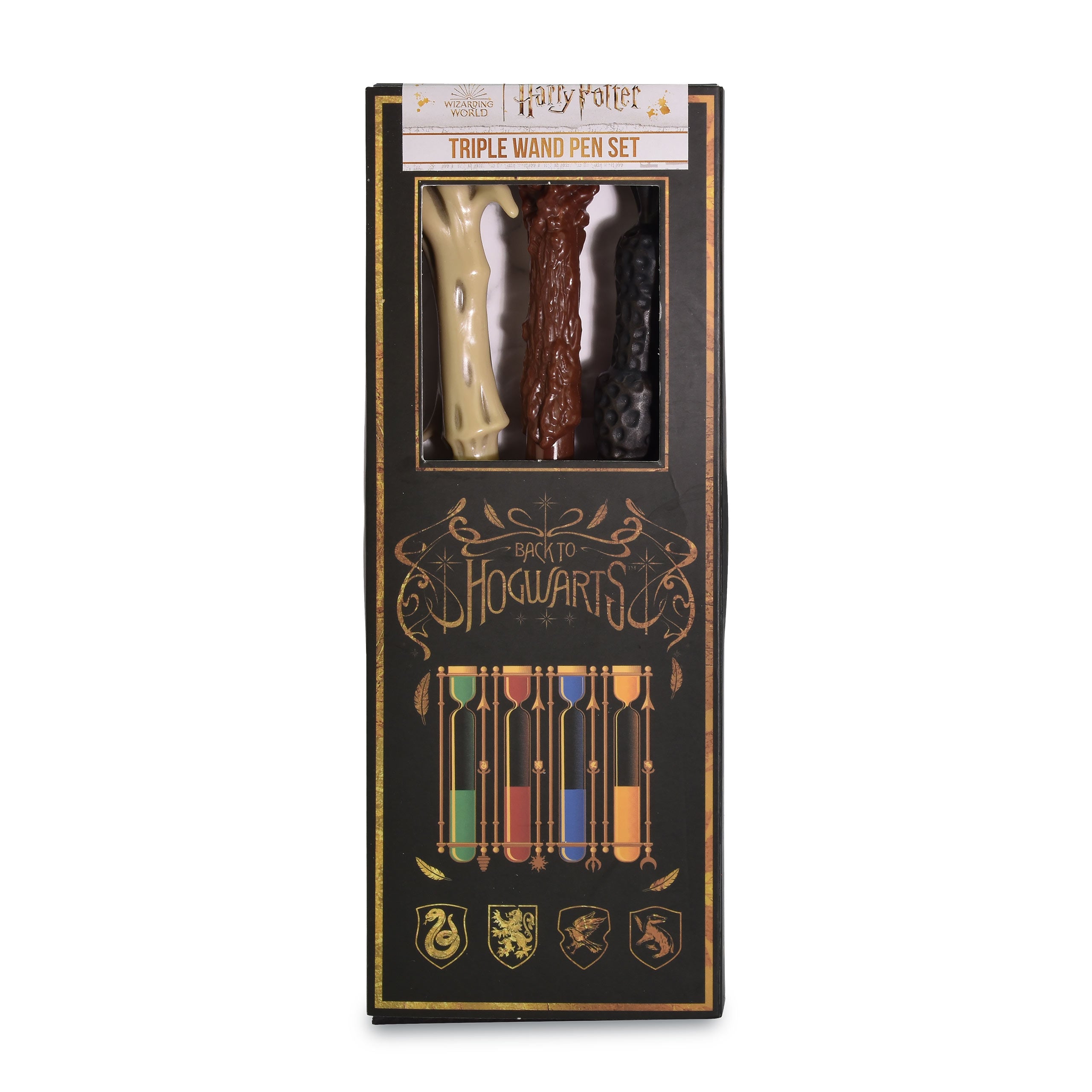 Imagen del producto Harry Potter - Set de 3 bolígrafos con diseño de varitas mágicas de Hogwarts