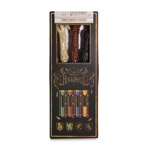 Imagen del producto Harry Potter - Set de 3 bolígrafos con diseño de varitas mágicas de Hogwarts