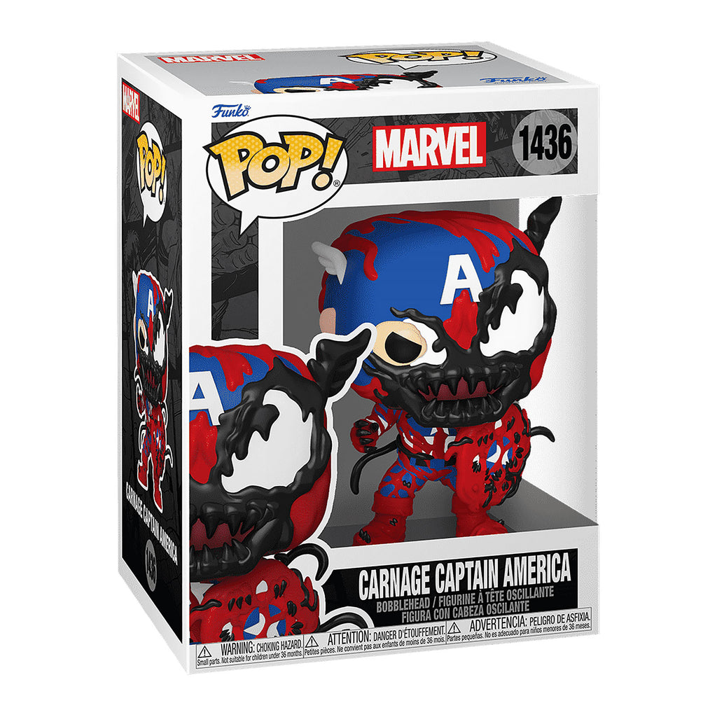 Imagen del producto Marvel - Carnage Captain America Funko Pop Figura con cabeza móvil