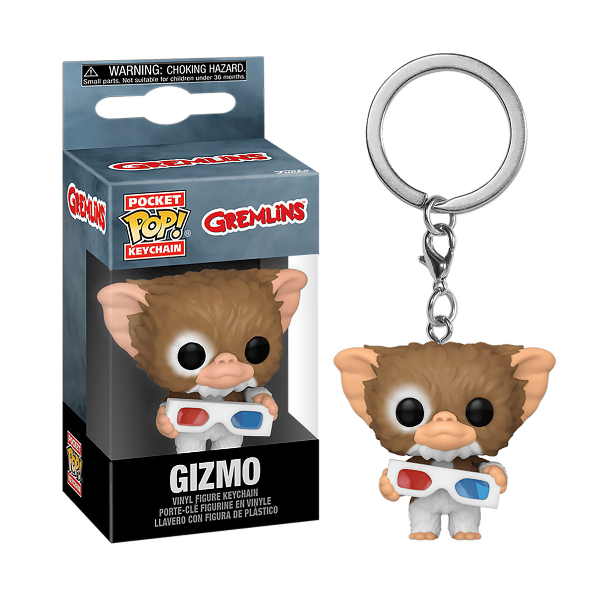 Imagen del producto Gremlins - Gizmo con gafas 3D llavero Funko Pop