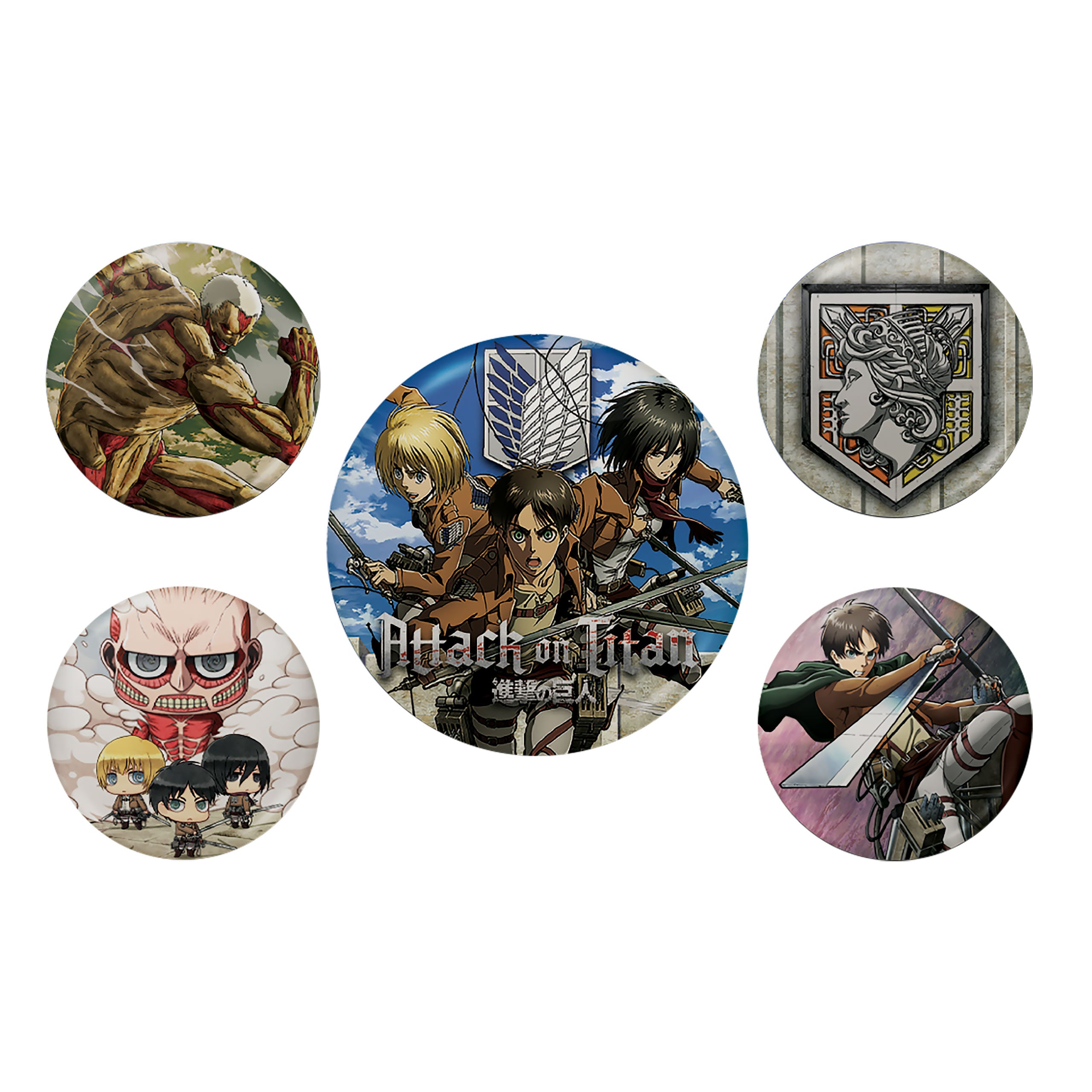 Product image Attack on Titan - Season 3 Button 5er Set