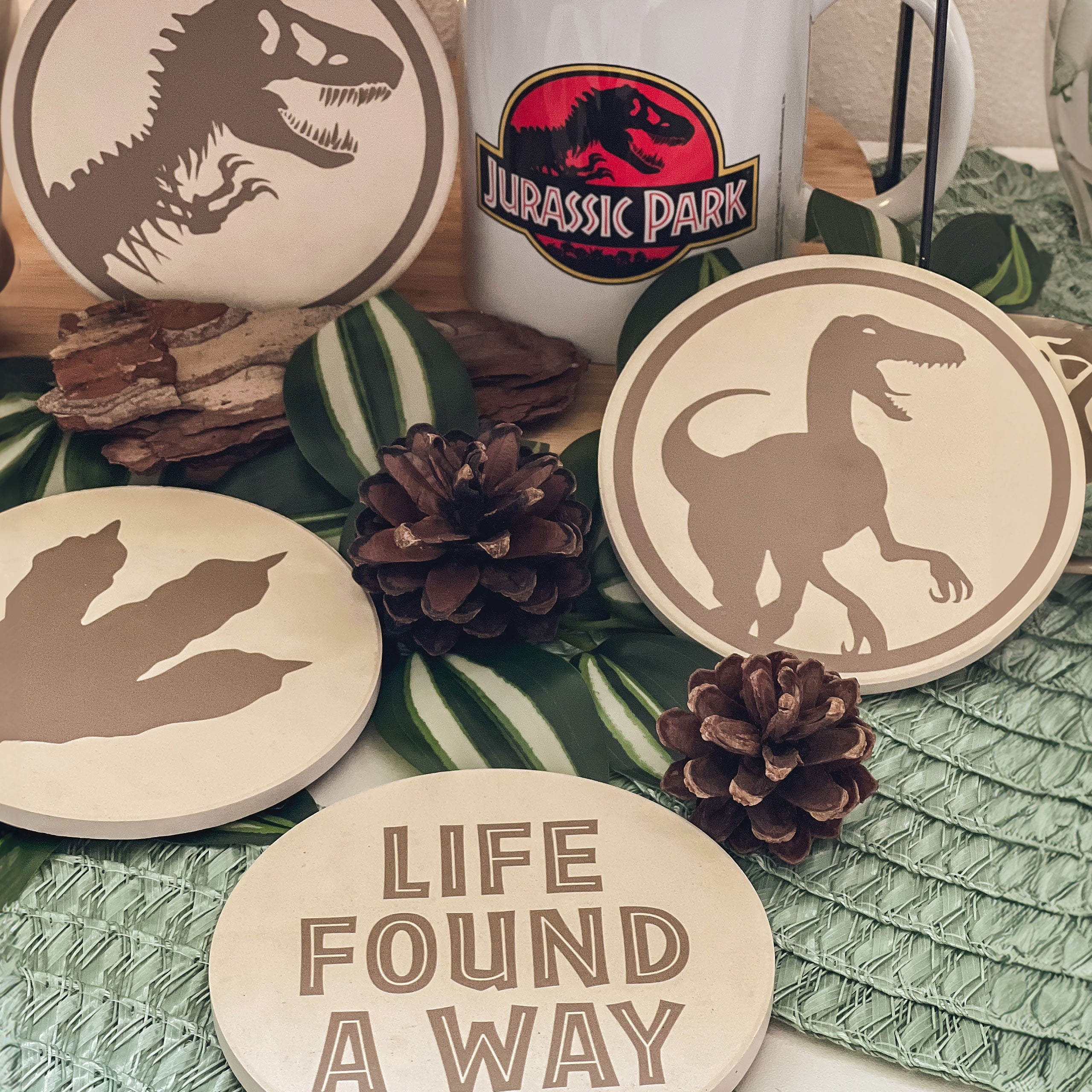 Imagen del producto Jurassic Park - Life Found A Way Set de 4 posavasos