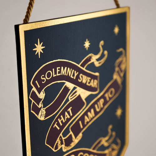 Imagen del producto Harry Potter - Letrero de Madera Alumni 'I Solemnly Swear'