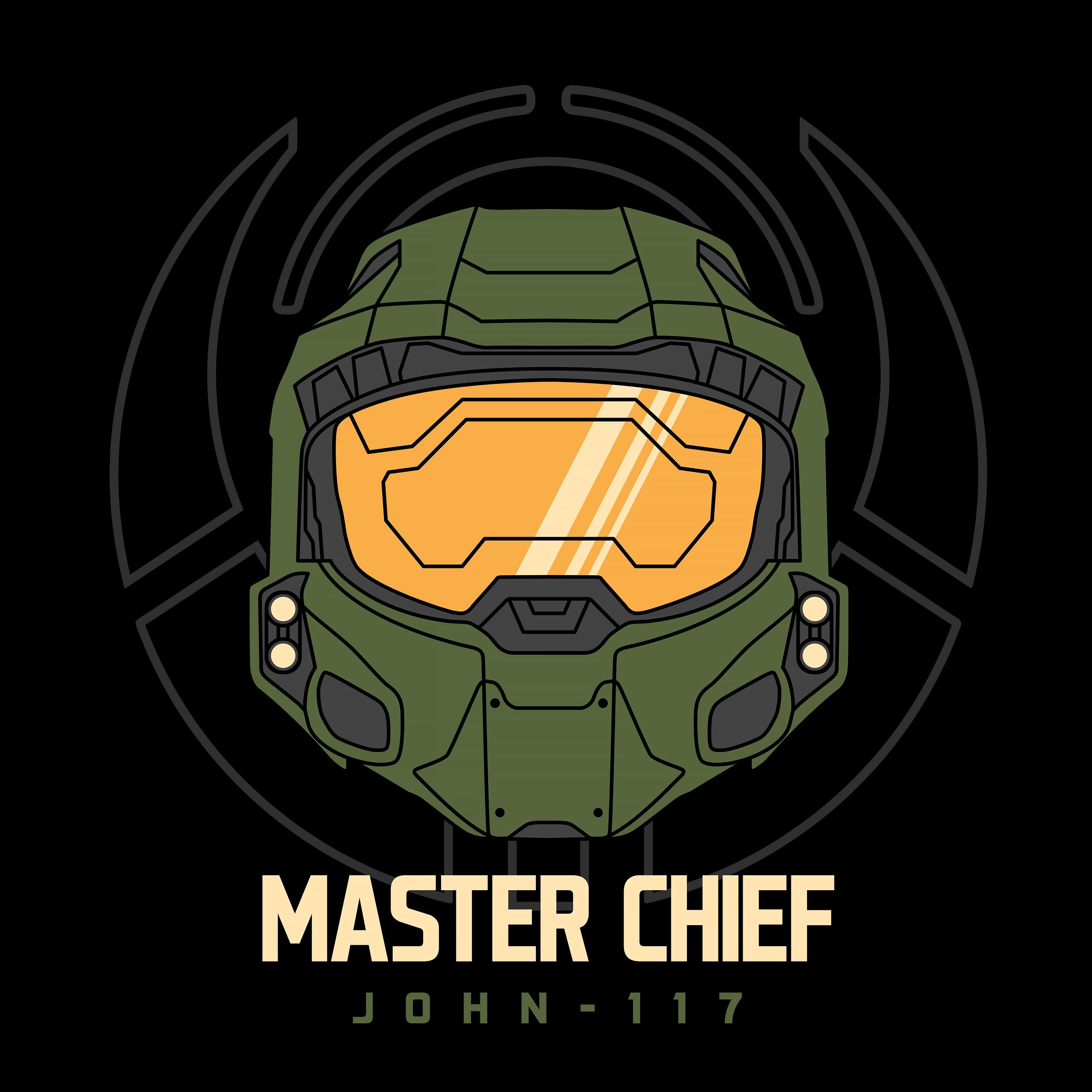 Imagen del producto Camiseta Master Chief para fans de Halo negro