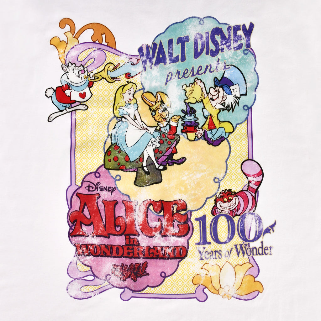 Imagen del producto Alice en el país de las maravillas - Camiseta vintage con póster blanco