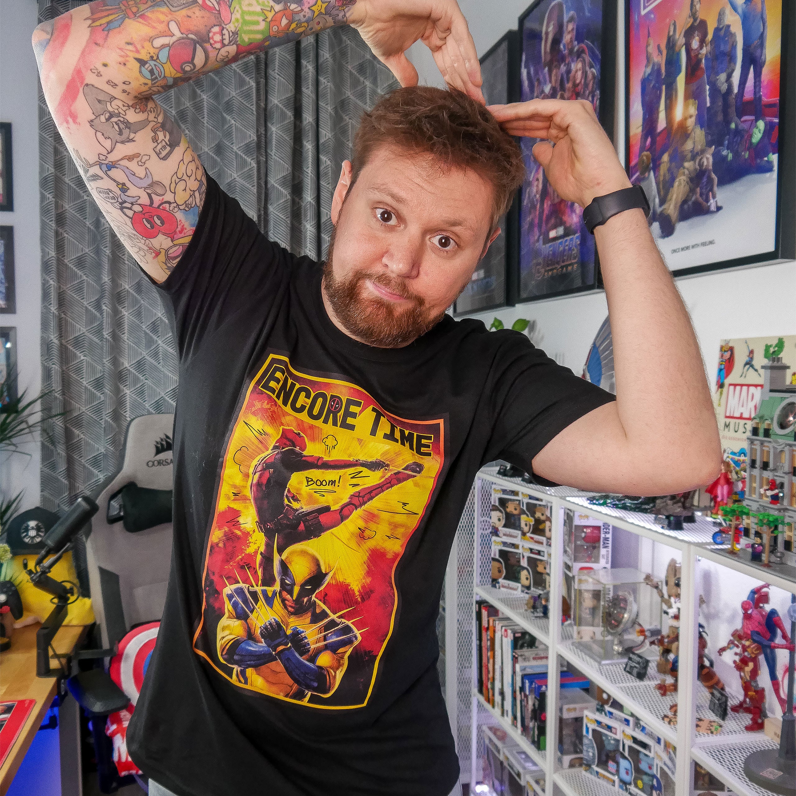 Imagen del producto Deadpool y Wolverine - Camiseta Encore Time negra