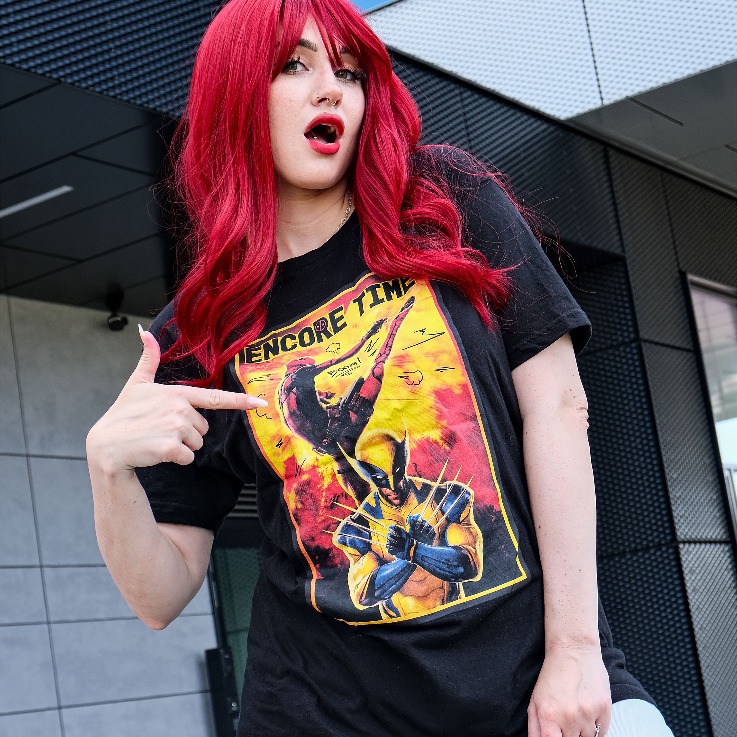 Imagen del producto Deadpool y Wolverine - Camiseta Encore Time negra