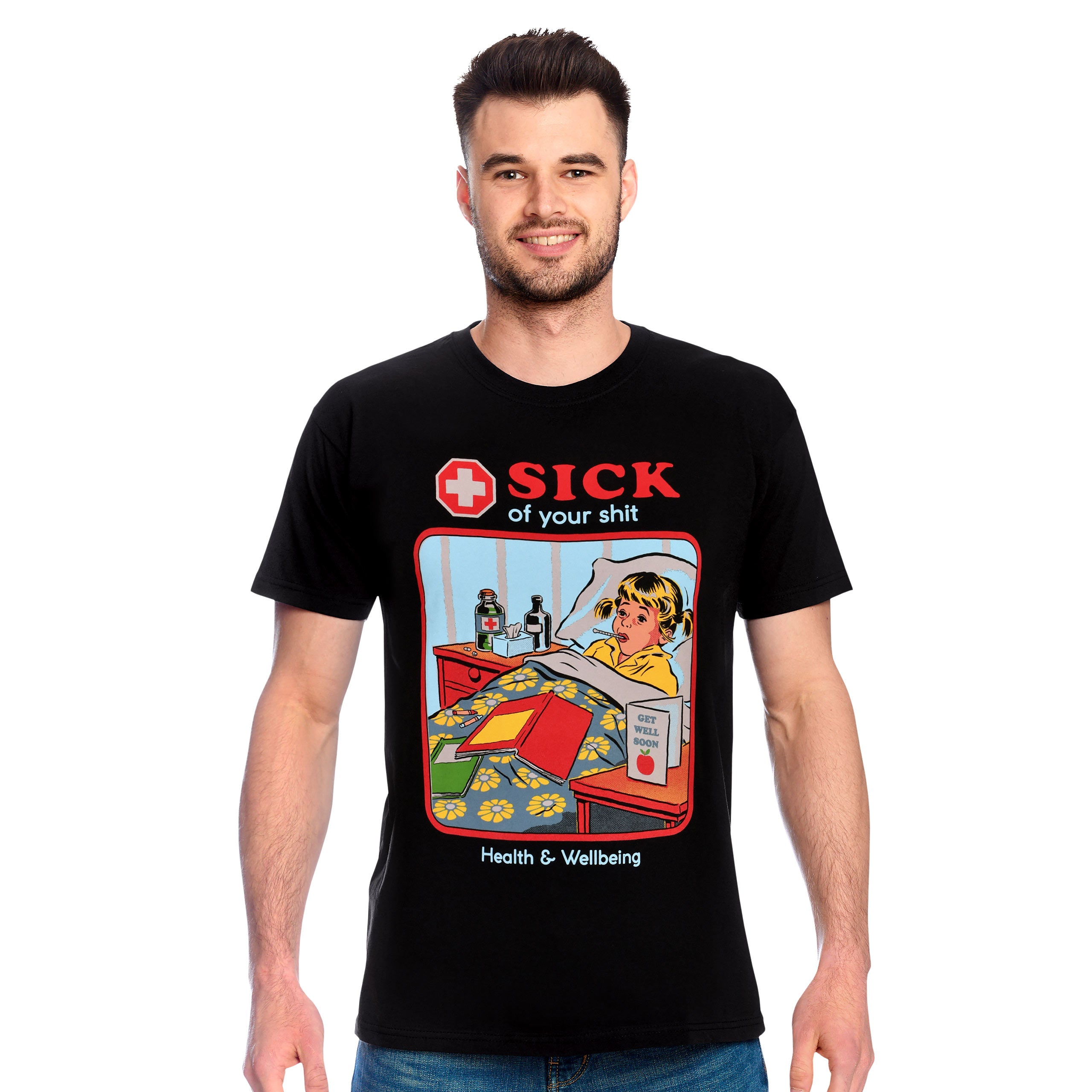 Imagen del producto Steven Rhodes - Camiseta negra 'Sick Of Your Shit'