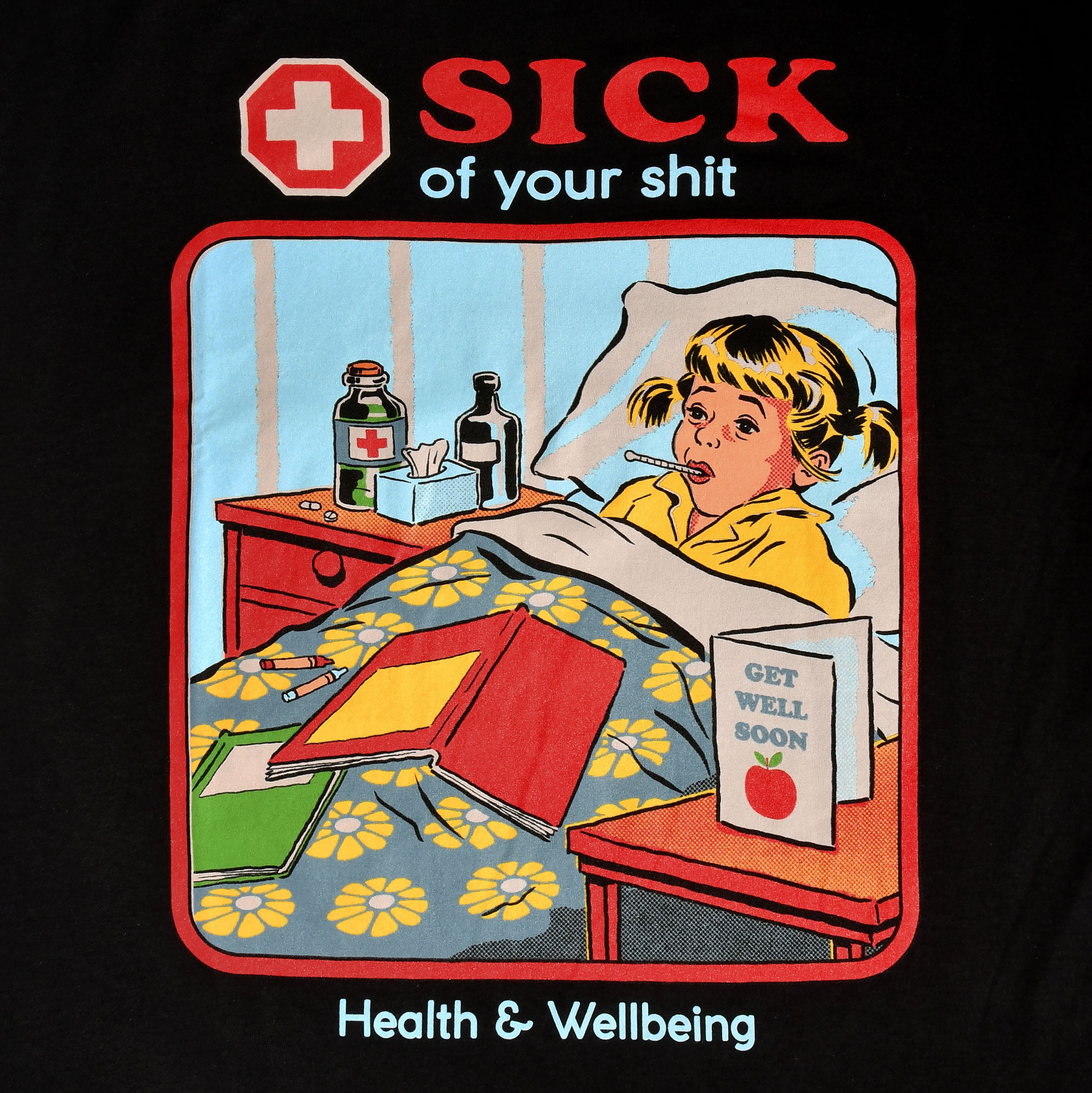 Imagen del producto Steven Rhodes - Camiseta negra 'Sick Of Your Shit'