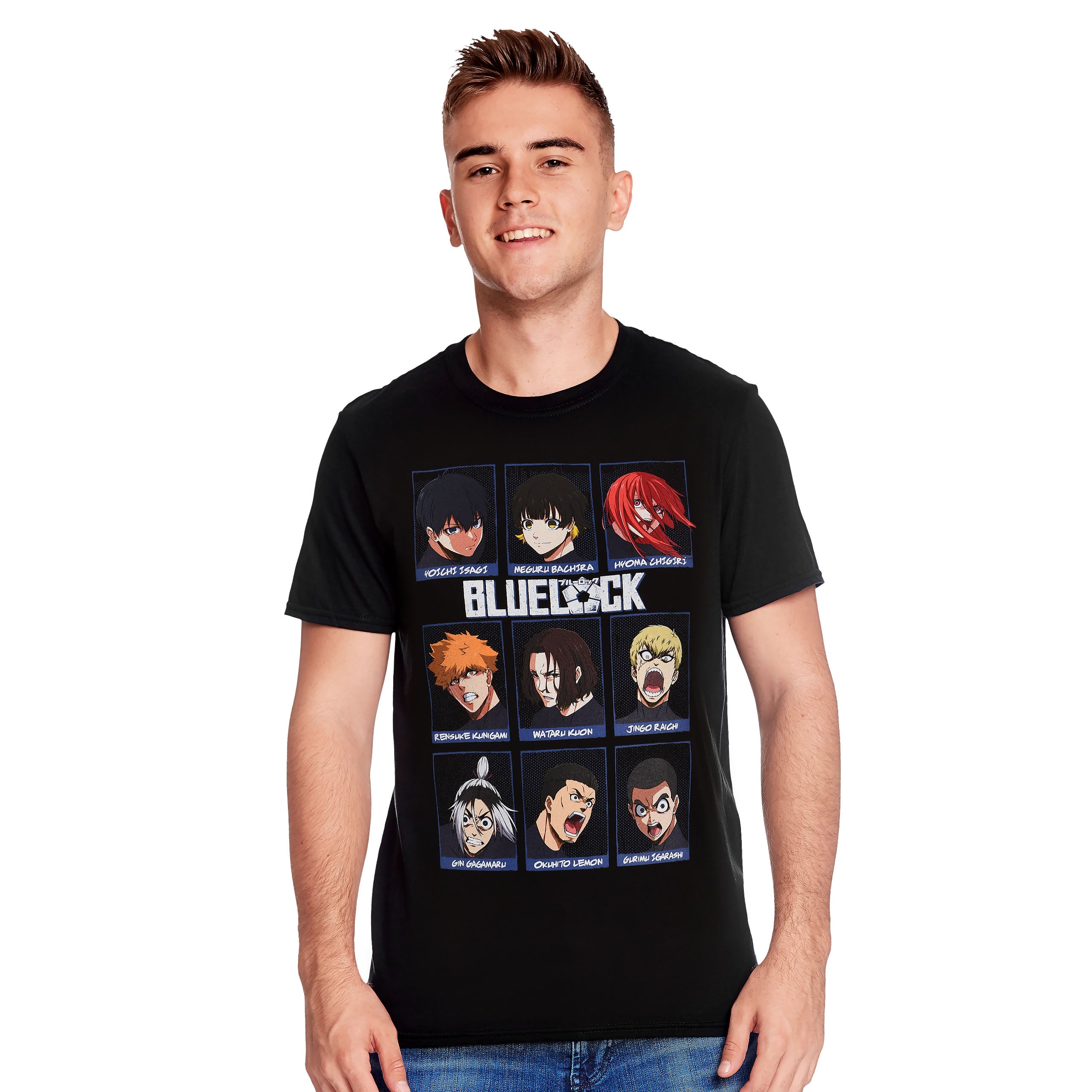 Imagen del producto Blue Lock - Camiseta de personajes negra