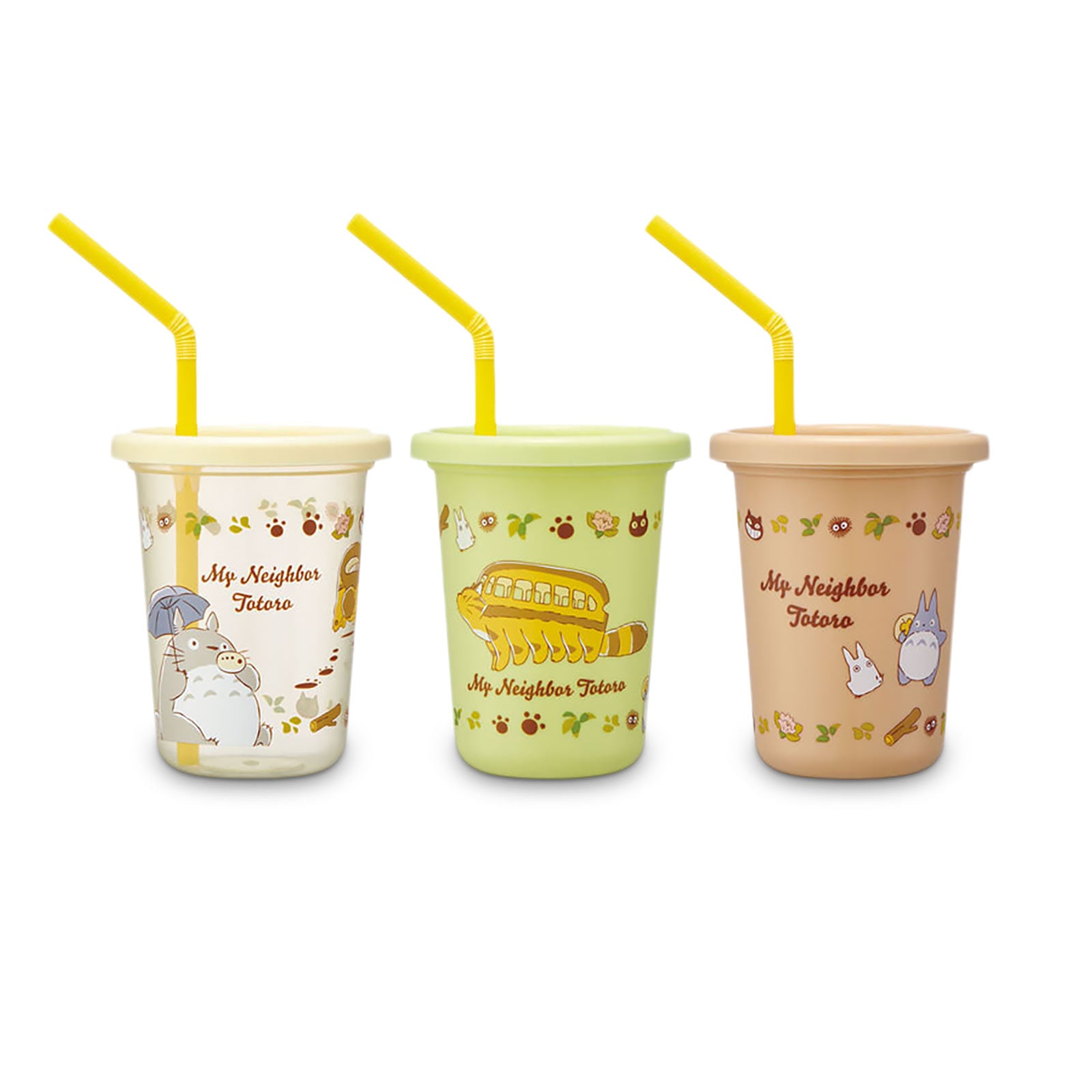 Product image Totoro - Catbus and Totoro Cup with Straw 3-Piece Set