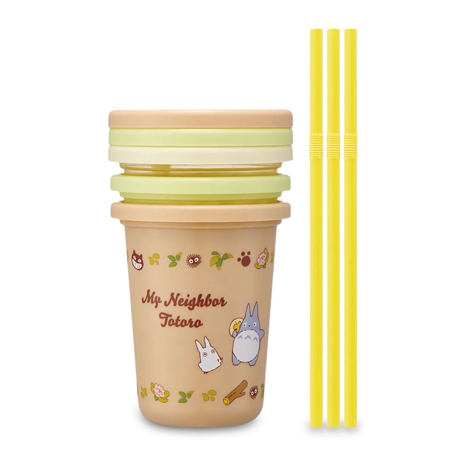 Product image Totoro - Catbus and Totoro Cup with Straw 3-Piece Set