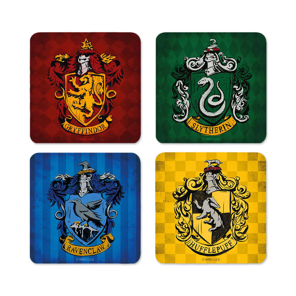 Imagen del producto Harry Potter - Posavasos de los Escudos de las Casas, set de 4 piezas