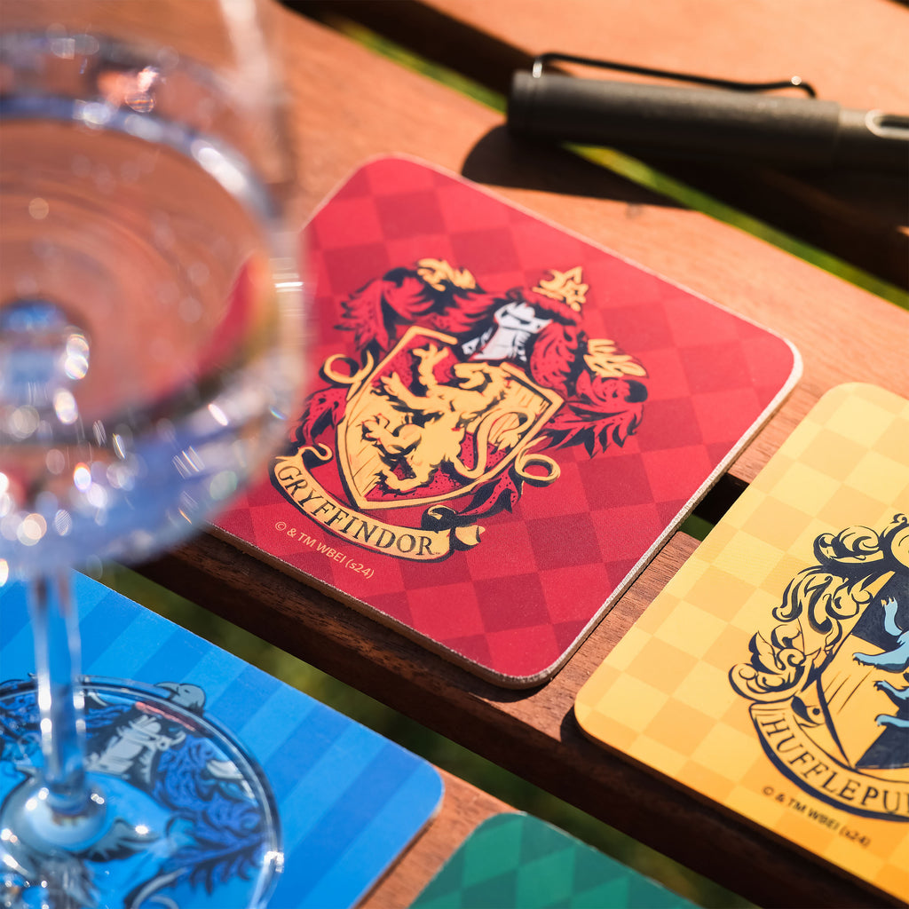 Imagen del producto Harry Potter - Posavasos de los Escudos de las Casas, set de 4 piezas