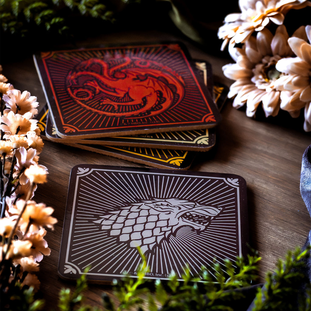 Imagen del producto Juego de Tronos - Posavasos de los escudos de las casas, set de 4