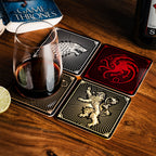 Imagen del producto Juego de Tronos - Posavasos de los escudos de las casas, set de 4