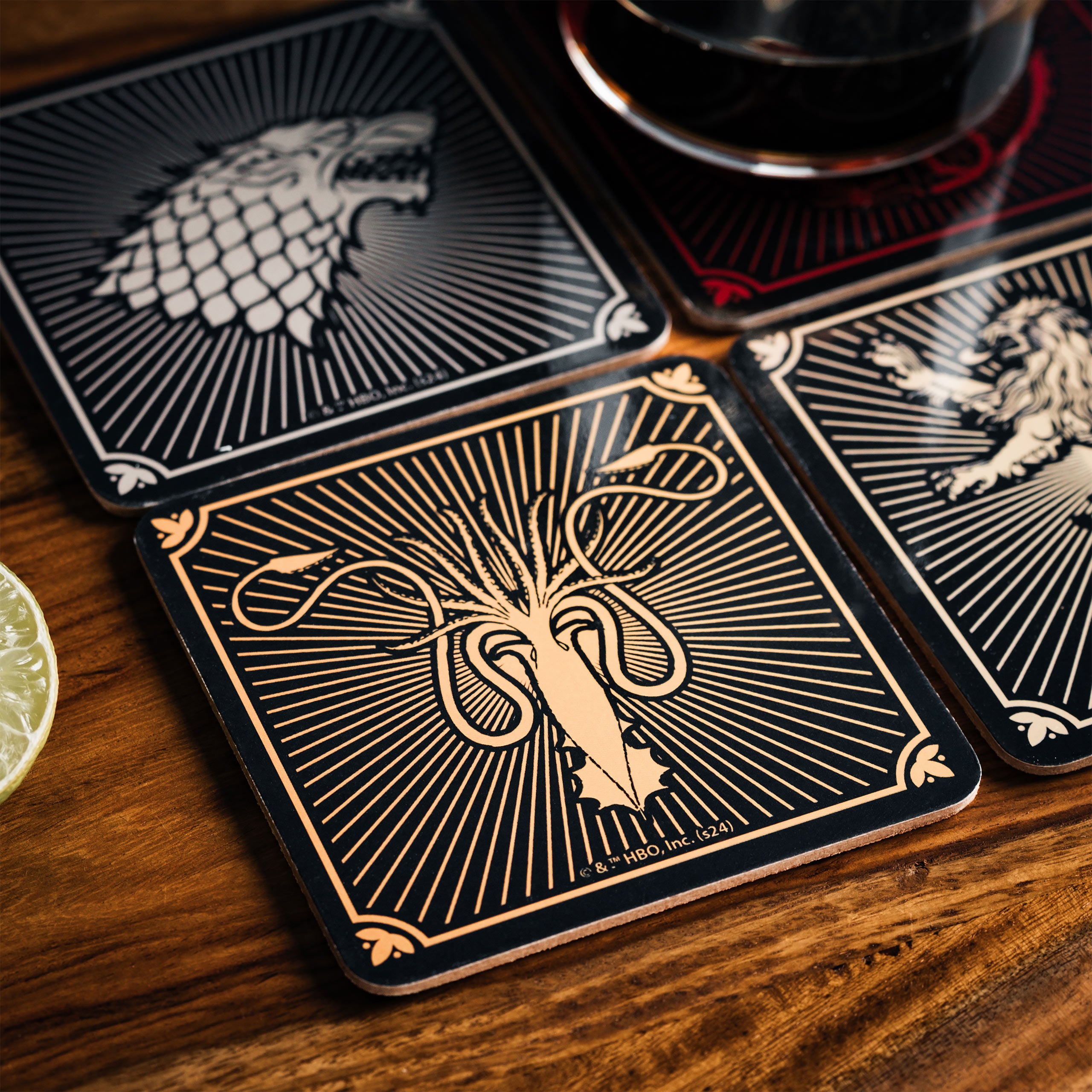Imagen del producto Juego de Tronos - Posavasos de los escudos de las casas, set de 4