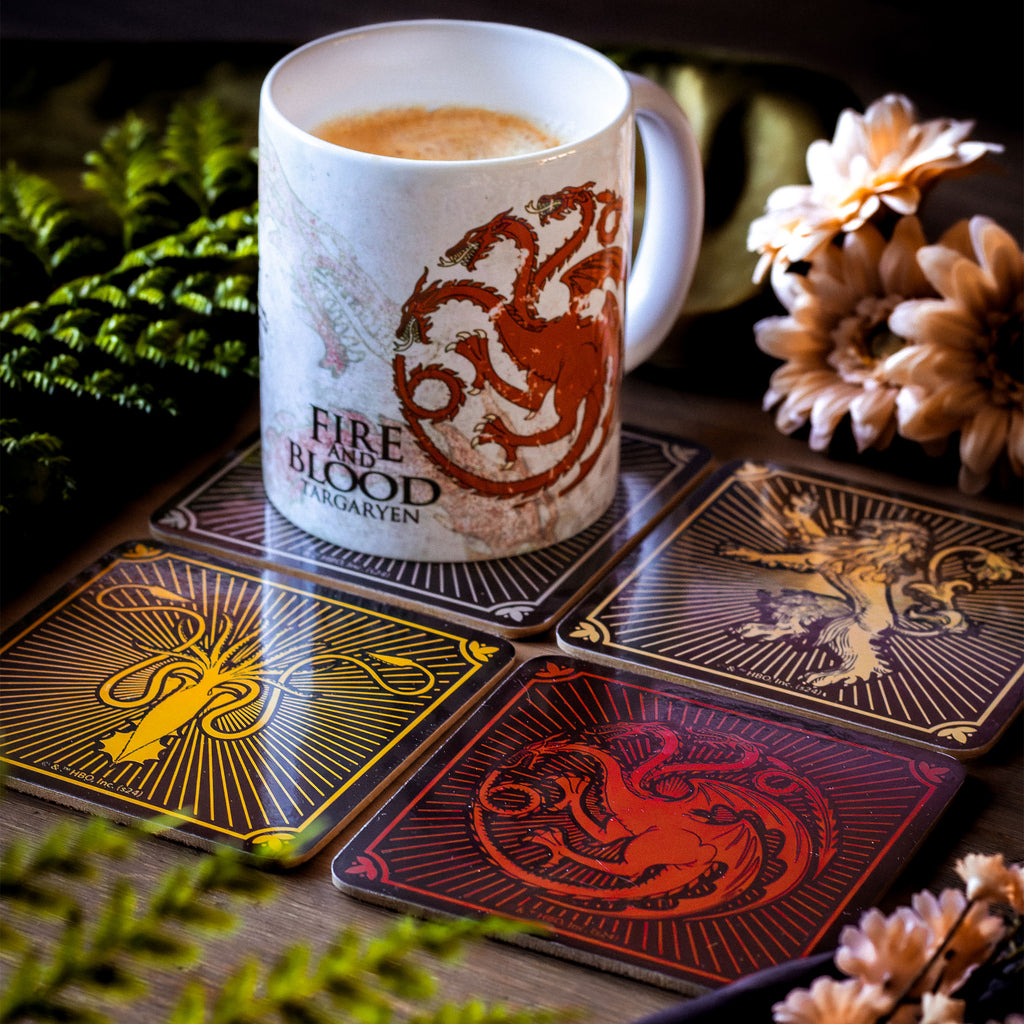 Imagen del producto Juego de Tronos - Posavasos de los escudos de las casas, set de 4