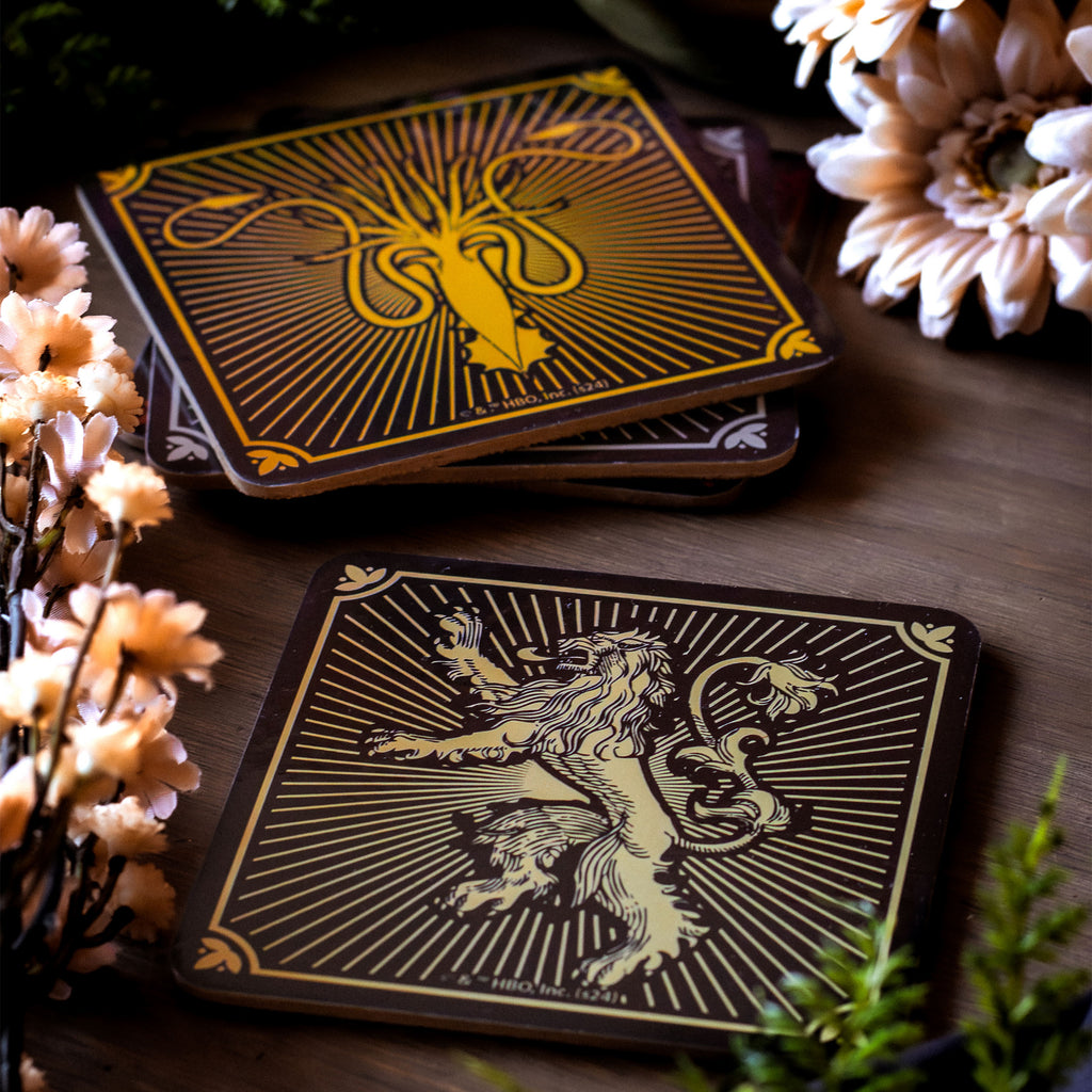 Imagen del producto Juego de Tronos - Posavasos de los escudos de las casas, set de 4