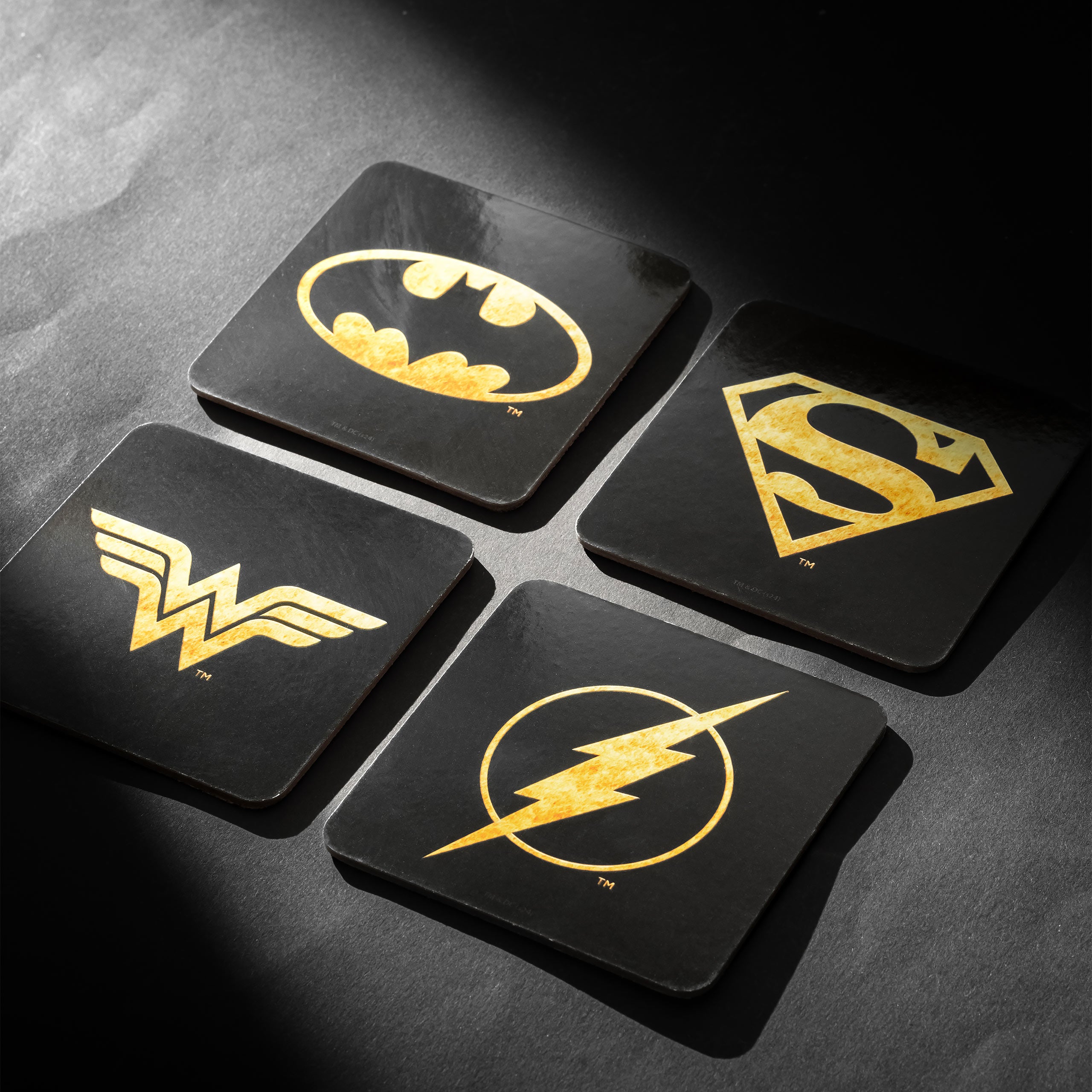 Imagen del producto Set de 4 posavasos DC Comics Logos