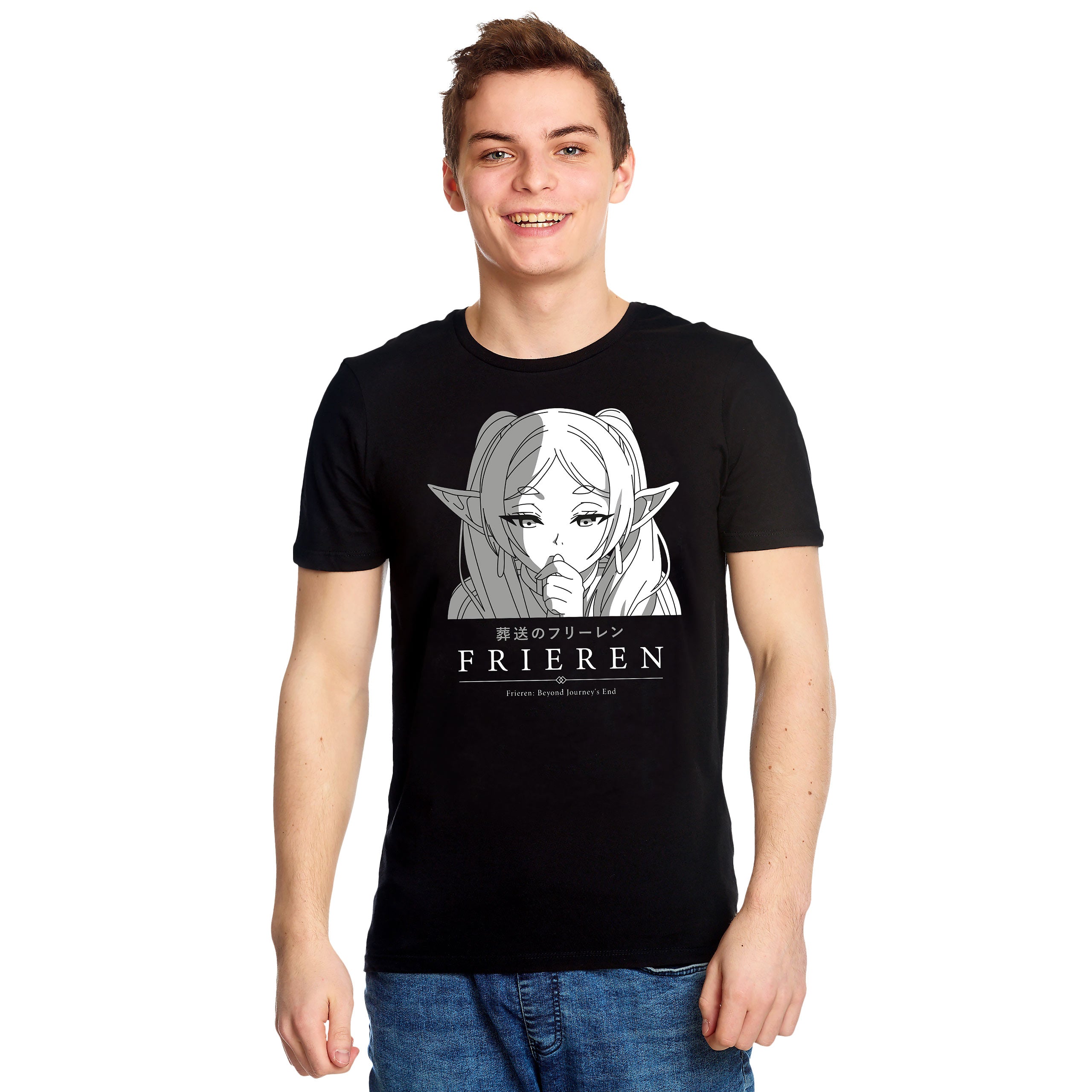 Imagen del producto Camiseta de personaje para fans de Frieren negro