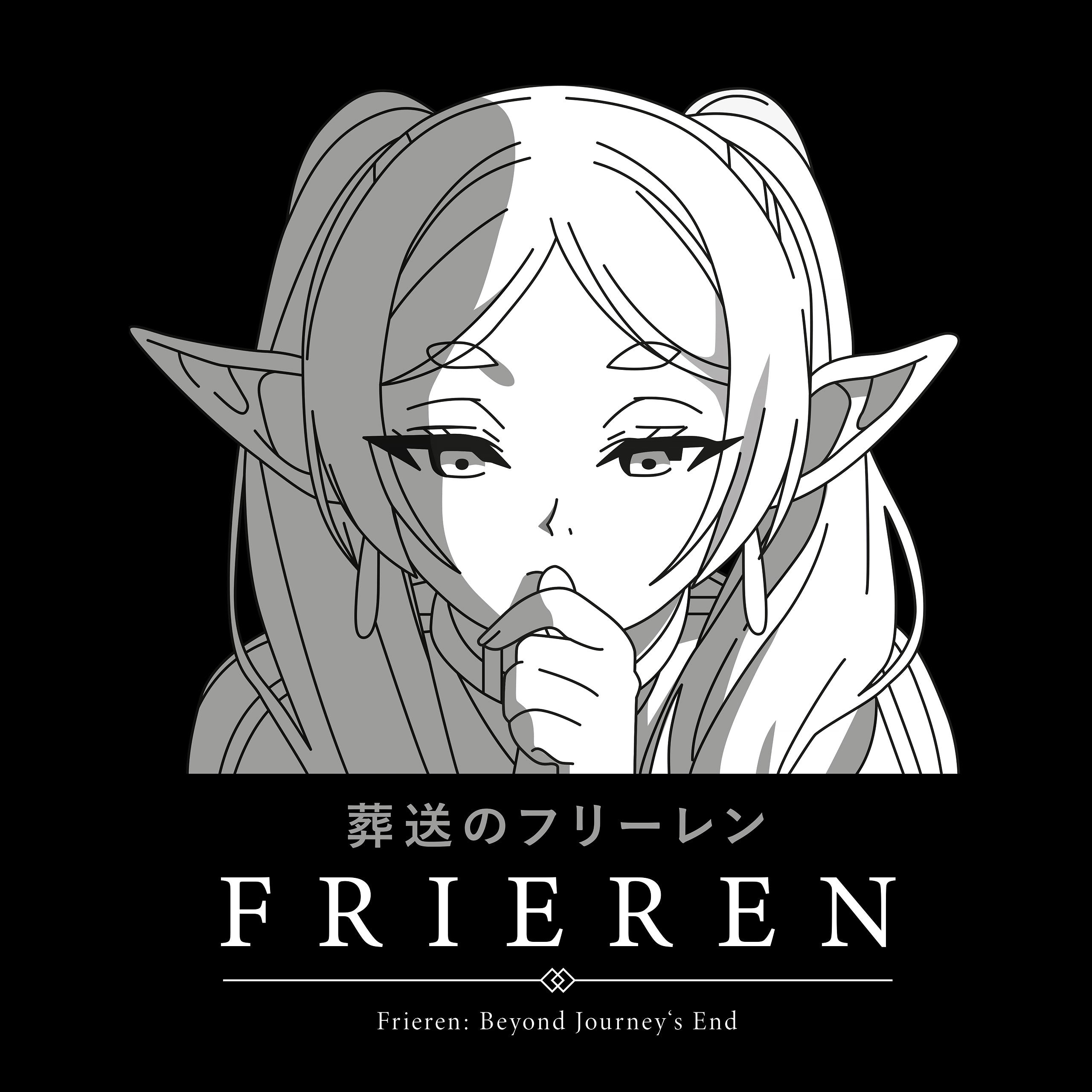 Imagen del producto Camiseta de personaje para fans de Frieren negro